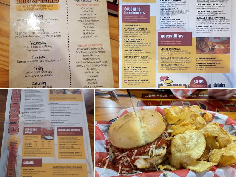 Cluckers Menu