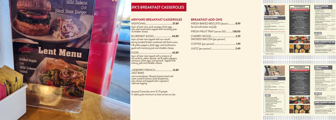 Mark's Feed Store Menu