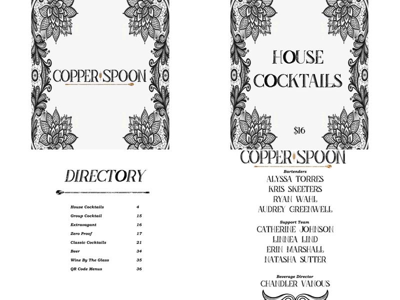Copper Spoon Menu