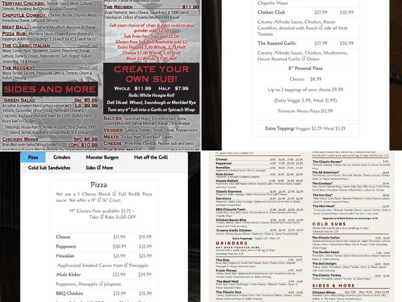 The Pizza Mill Menu