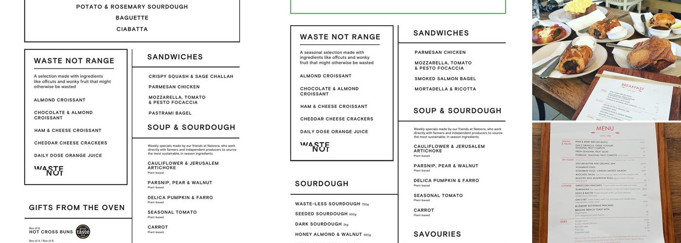 GAIL's Bakery Barnes Menu