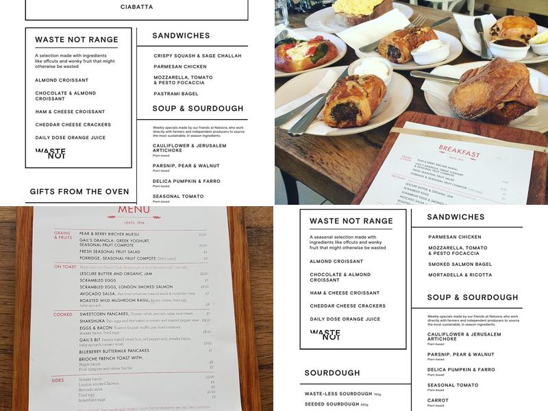 GAIL's Bakery Barnes Menu