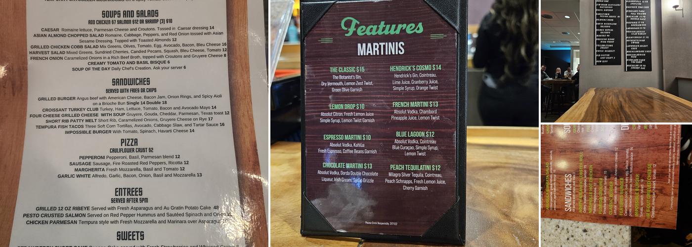 Features Bar & Restaurant Menu