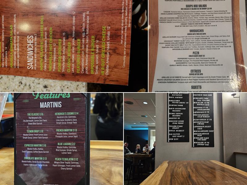 Features Bar & Restaurant Menu