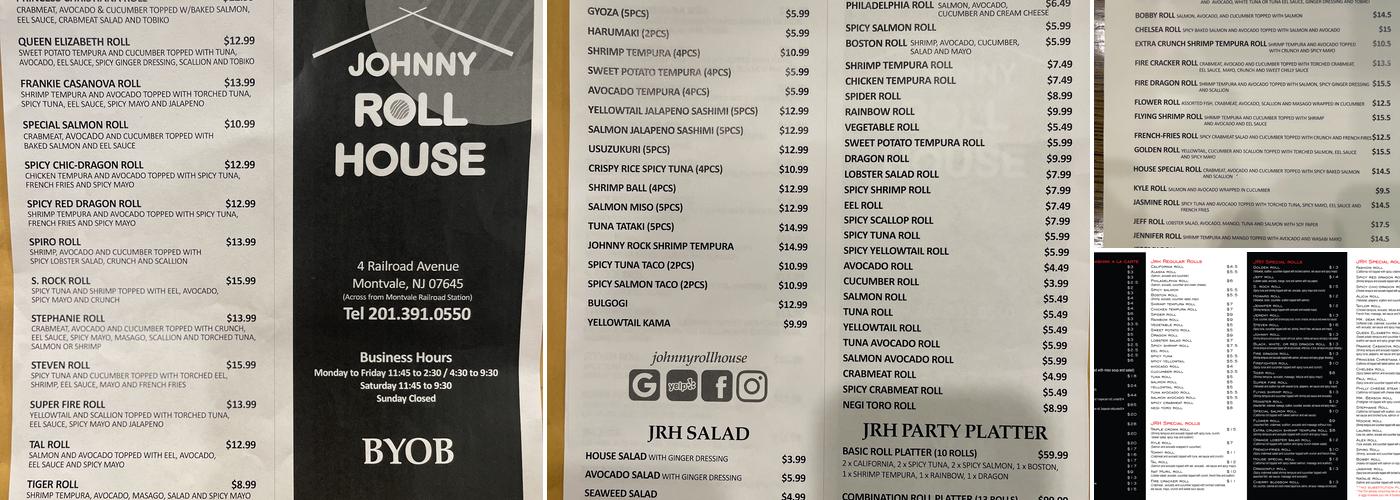 Johnny Roll House Menu