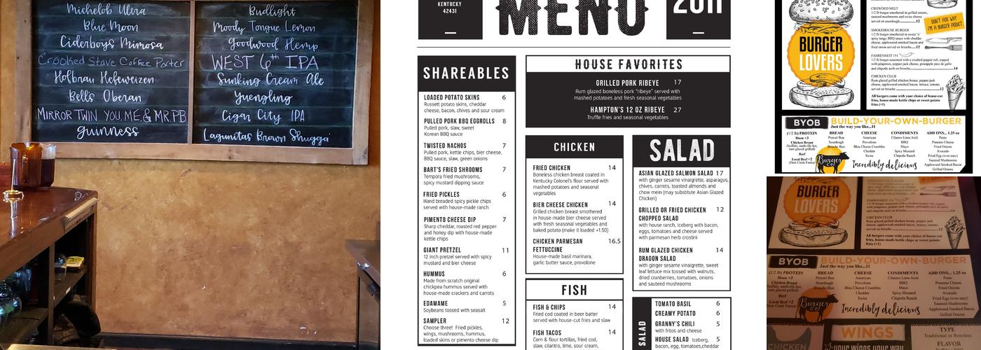 The Crowded House Menu