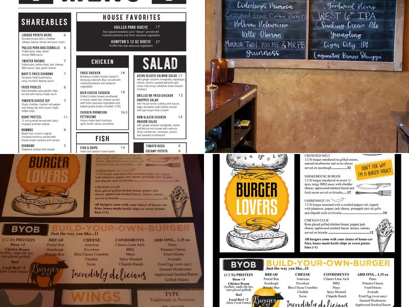 The Crowded House Menu