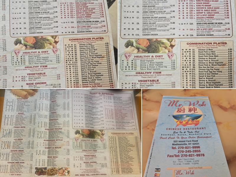 Mr. Wok Menu