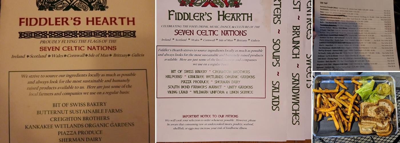 Fiddler's Hearth Menu