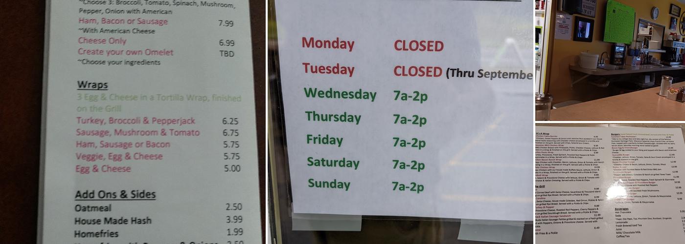 The Fireside/ Sunny’s Kitchen Menu