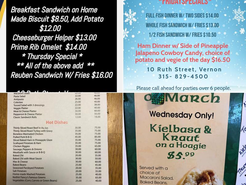 Nothin' Fancy Cafe Menu