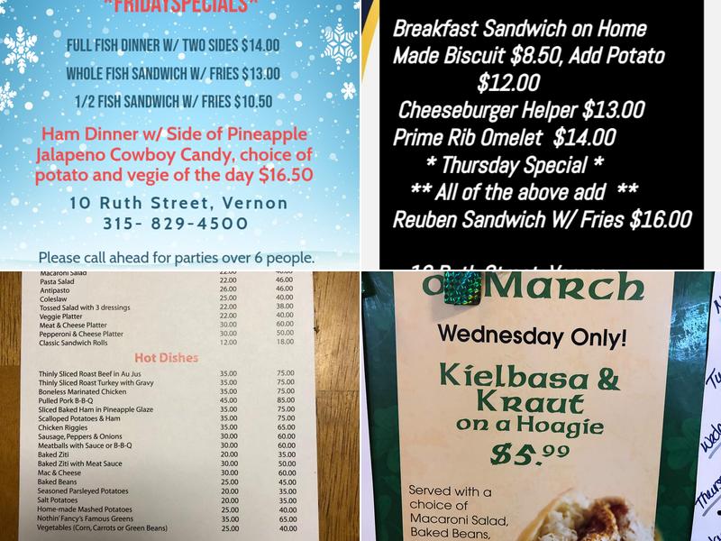 Nothin' Fancy Cafe Menu