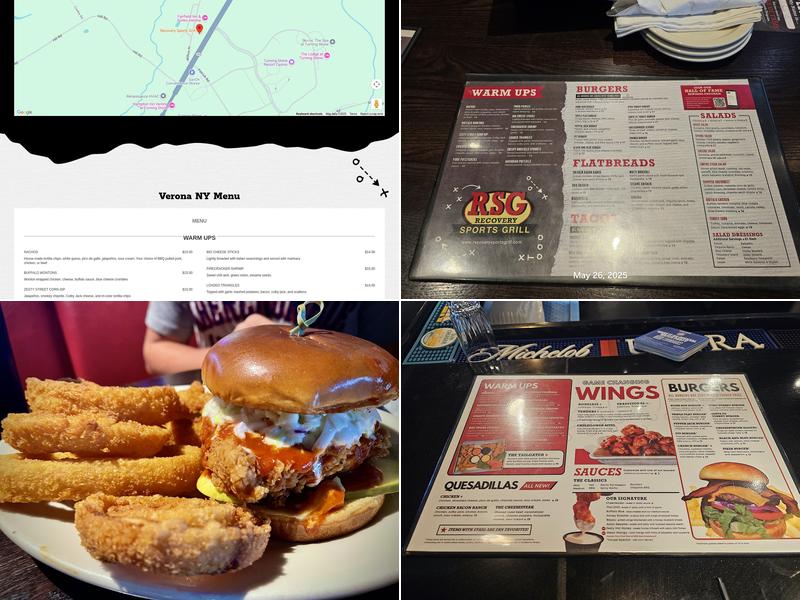 Recovery Sports Grill Menu