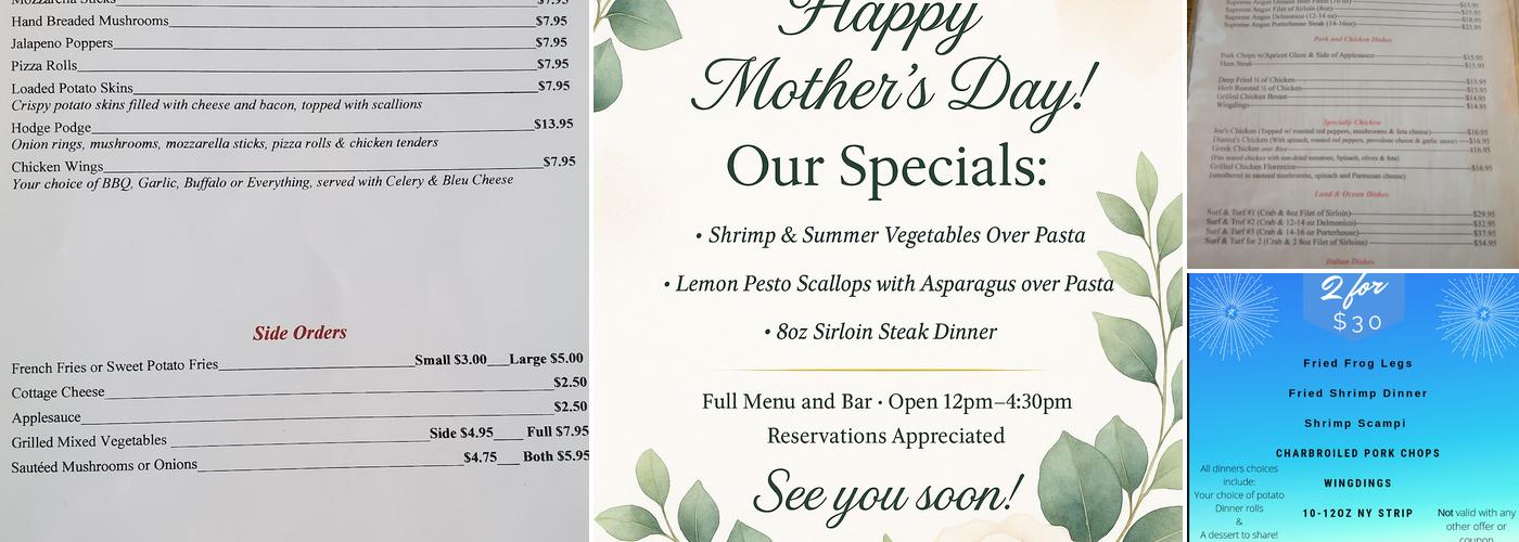 Gary's Restaurant Menu