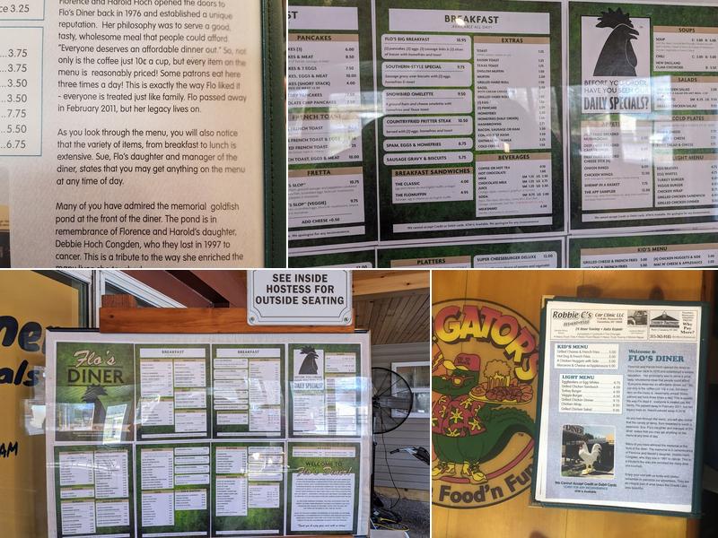 Flo's Diner Menu
