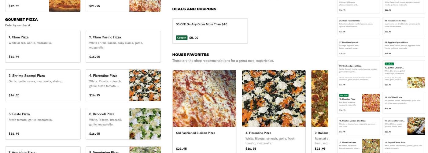 Hometown Pizza Menu
