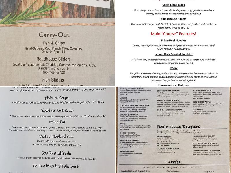 Roadhouse Bar and Grill Menu