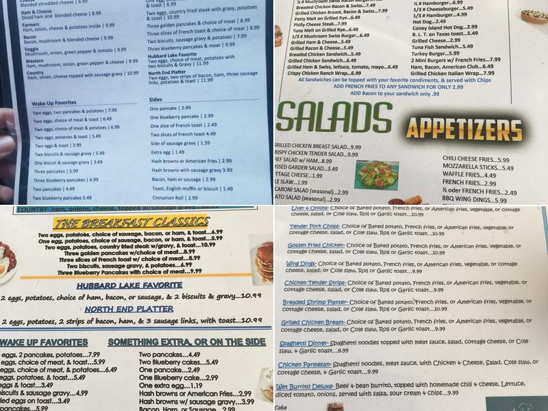 The North End Restaurant Menu