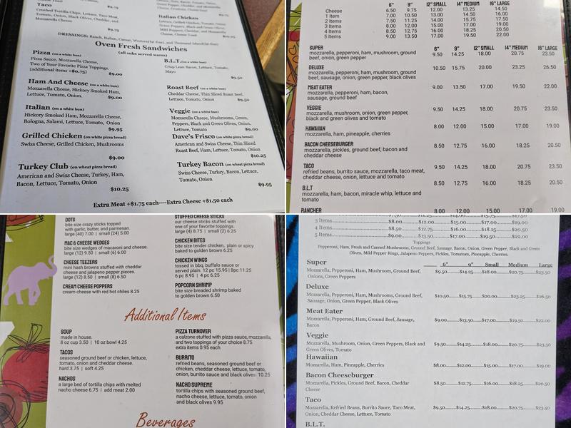 Mio Pizza Shop Menu