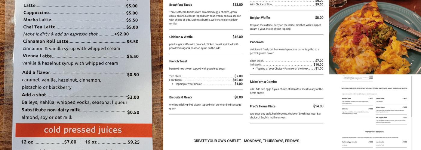 PEGGS Menu