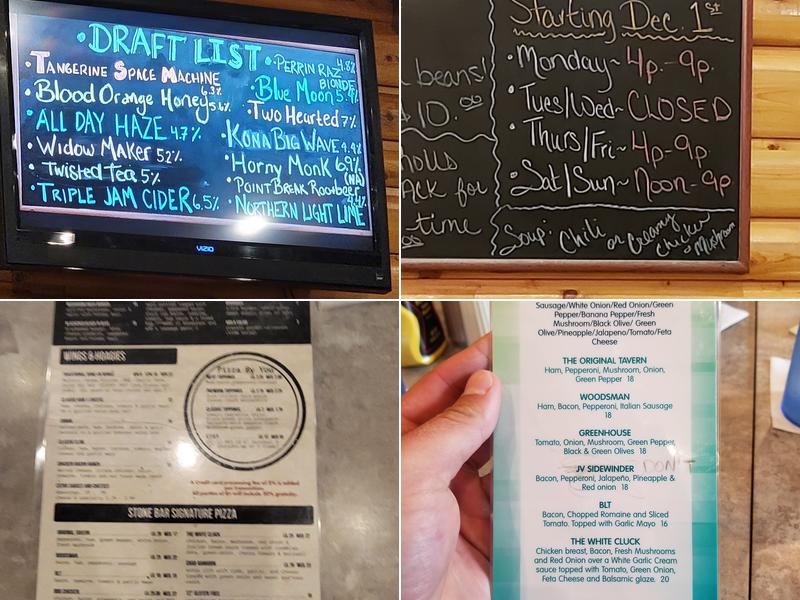 The Stone Bar & Grill Menu