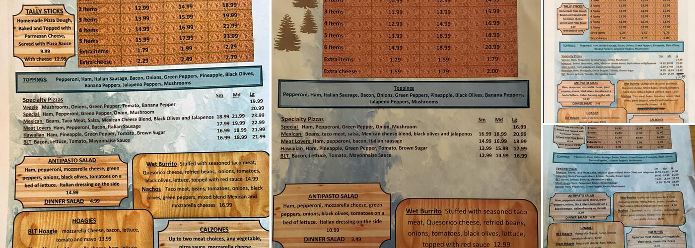 Cedar Grove Bar & Grill Menu