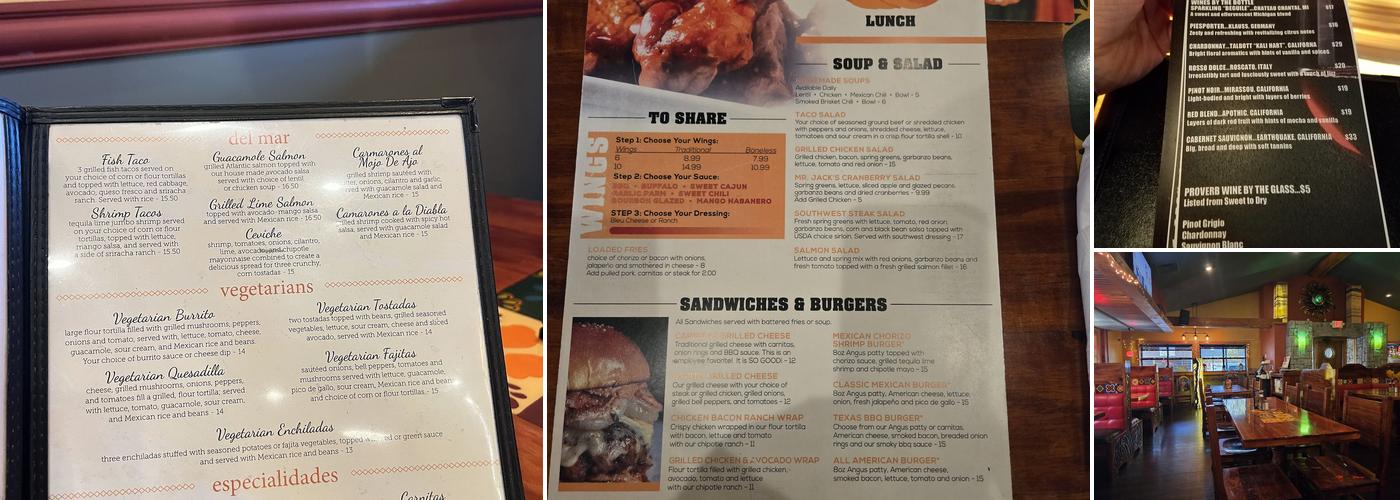 Mango's Tequila Bar Menu