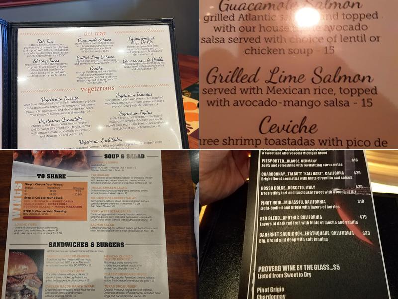 Mango's Tequila Bar Menu