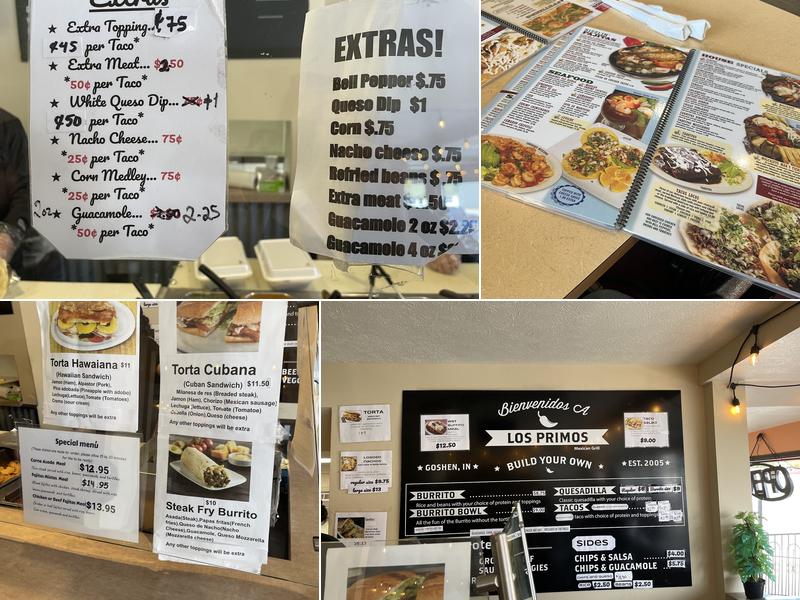 Los Primos Mexican Grill Menu