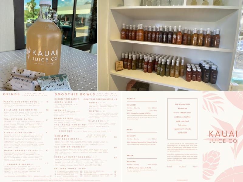 Kauai Juice Co Kilauea Menu