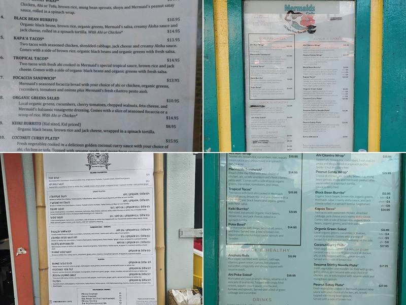 Mermaids Cafe Menu