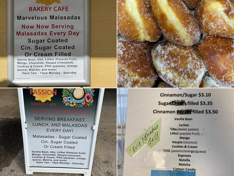 Passion Bakery Cafe Menu