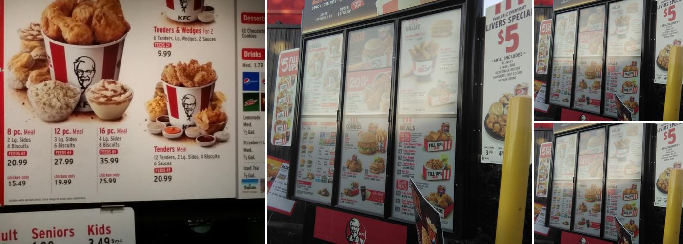 KFC Menu