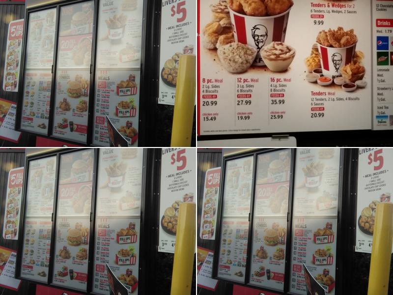 KFC Menu