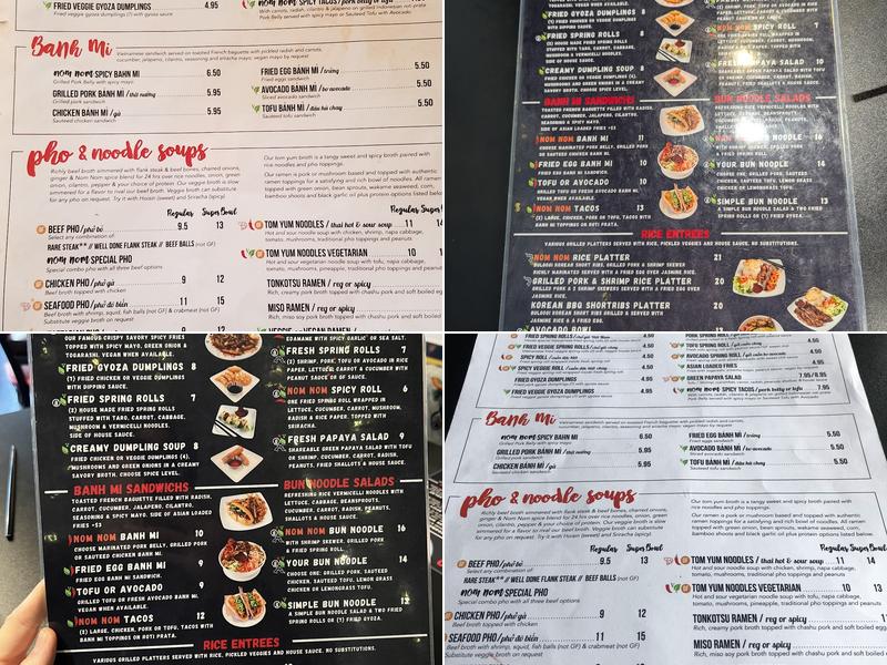Nom Nom Pho Menu