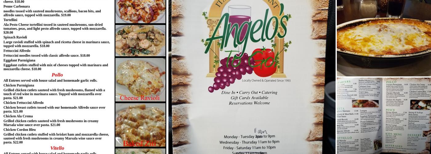Angelo's Menu