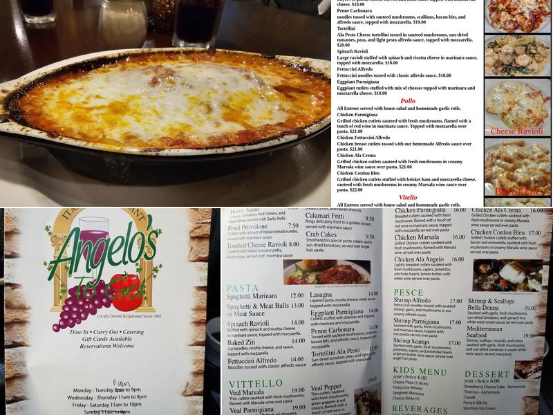 Angelo's Menu