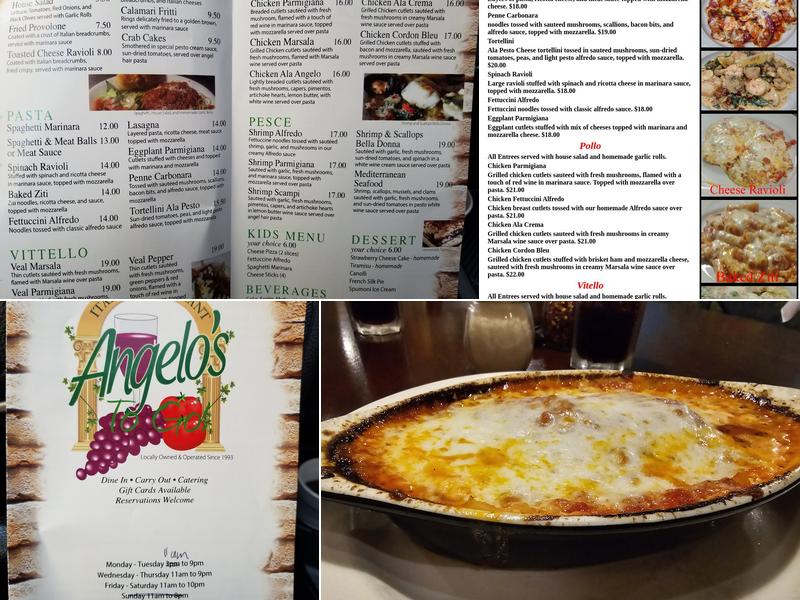 Angelo's Menu