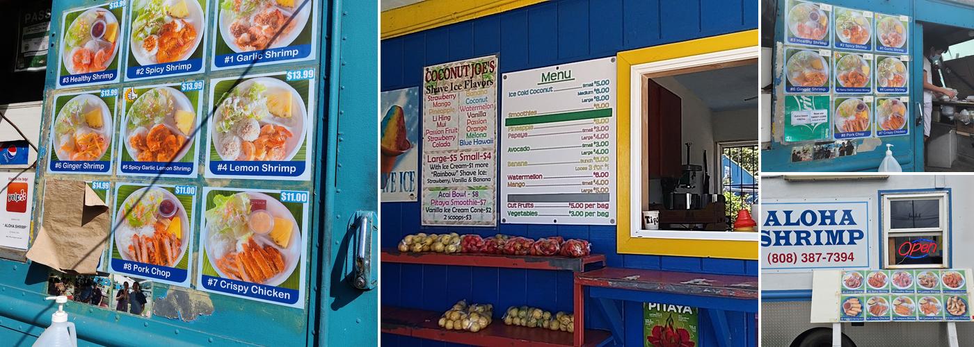 Aloha Shrimp Menu