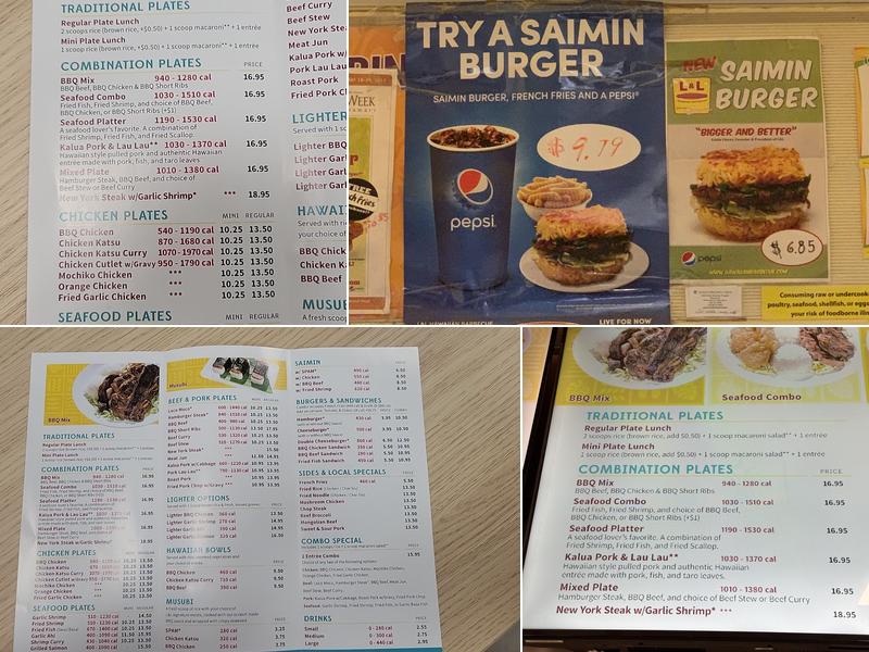 L & L Drive-Inn Menu