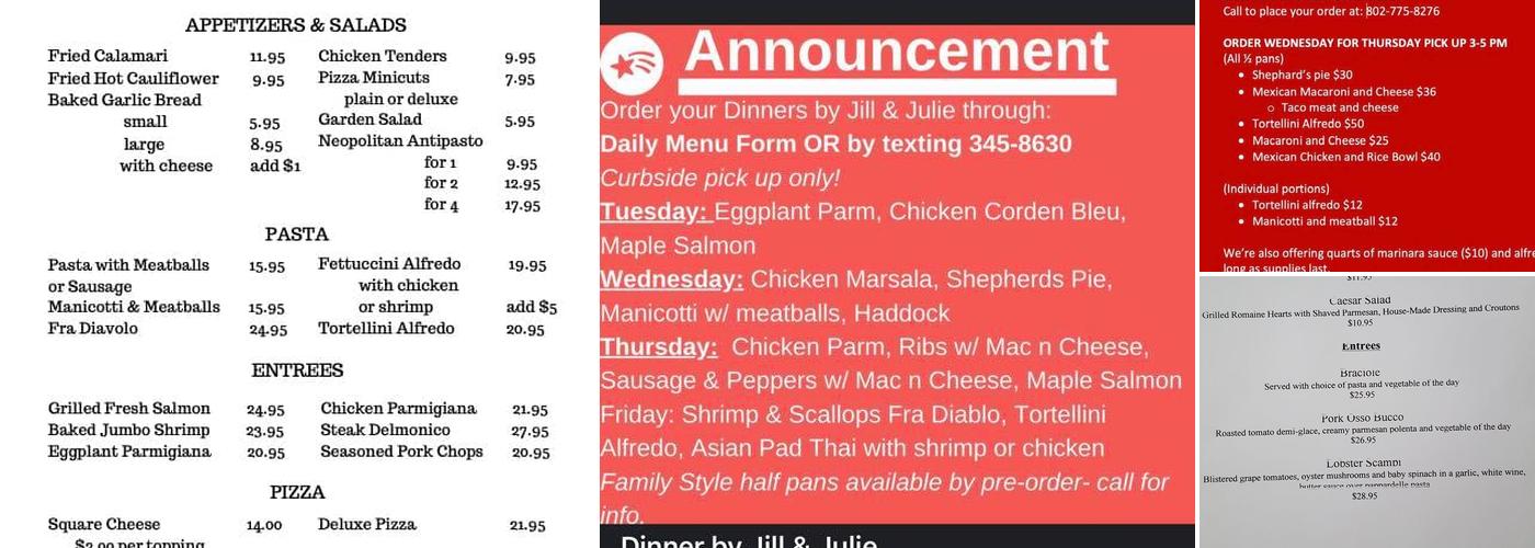 The Palms Restaurant Menu