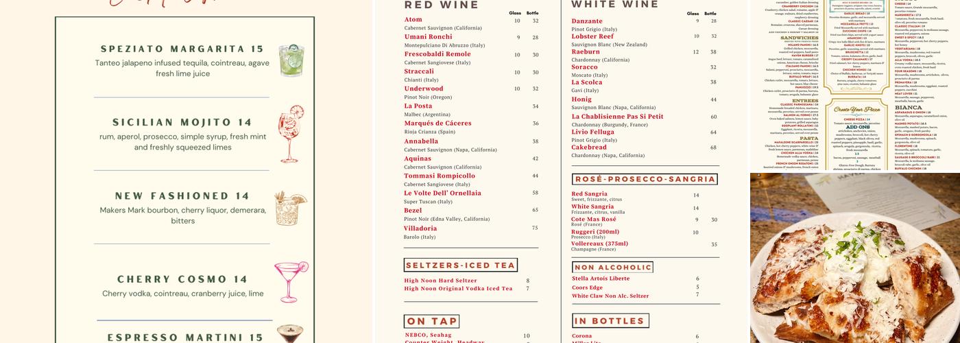 Haven Pizzeria Napoletana Menu