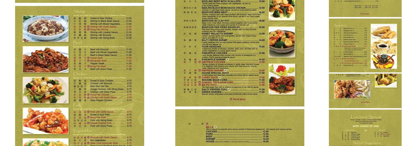 New Kong Chow Fusion Menu