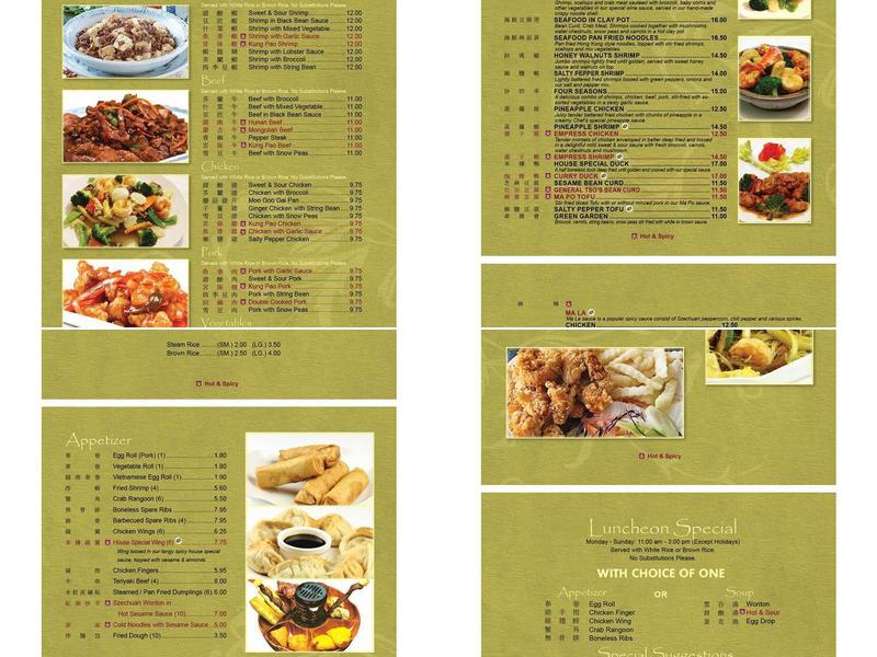 New Kong Chow Fusion Menu