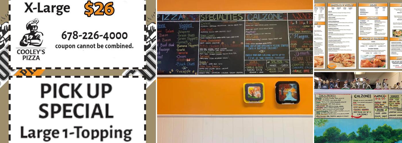Cooley's Pizza of Grayson Menu