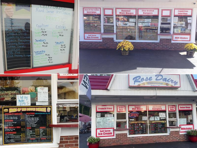 Rose Dairy Menu