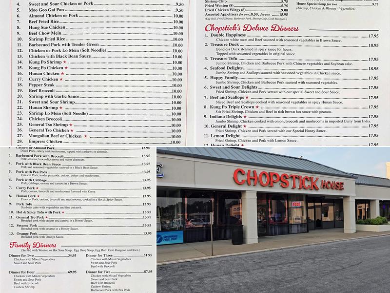 Chopstick House Restaurant Menu