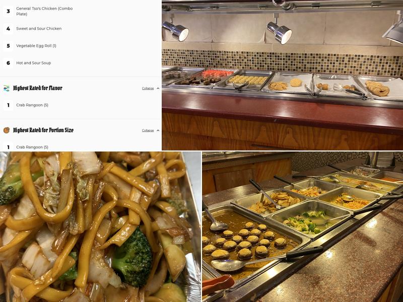 New China Buffet Menu