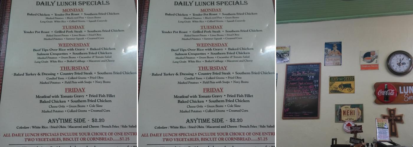 Corner Stop Cafe Menu