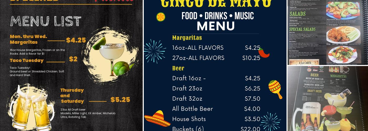 Cocina Fuentes, Inc. Menu